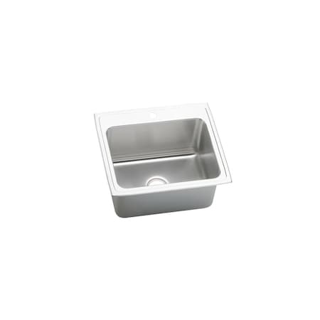 Elkay Lustertone Ss 25X22X10.3 Single Bowl Drop-In Sink With Quick-Clip DLRQ2522104